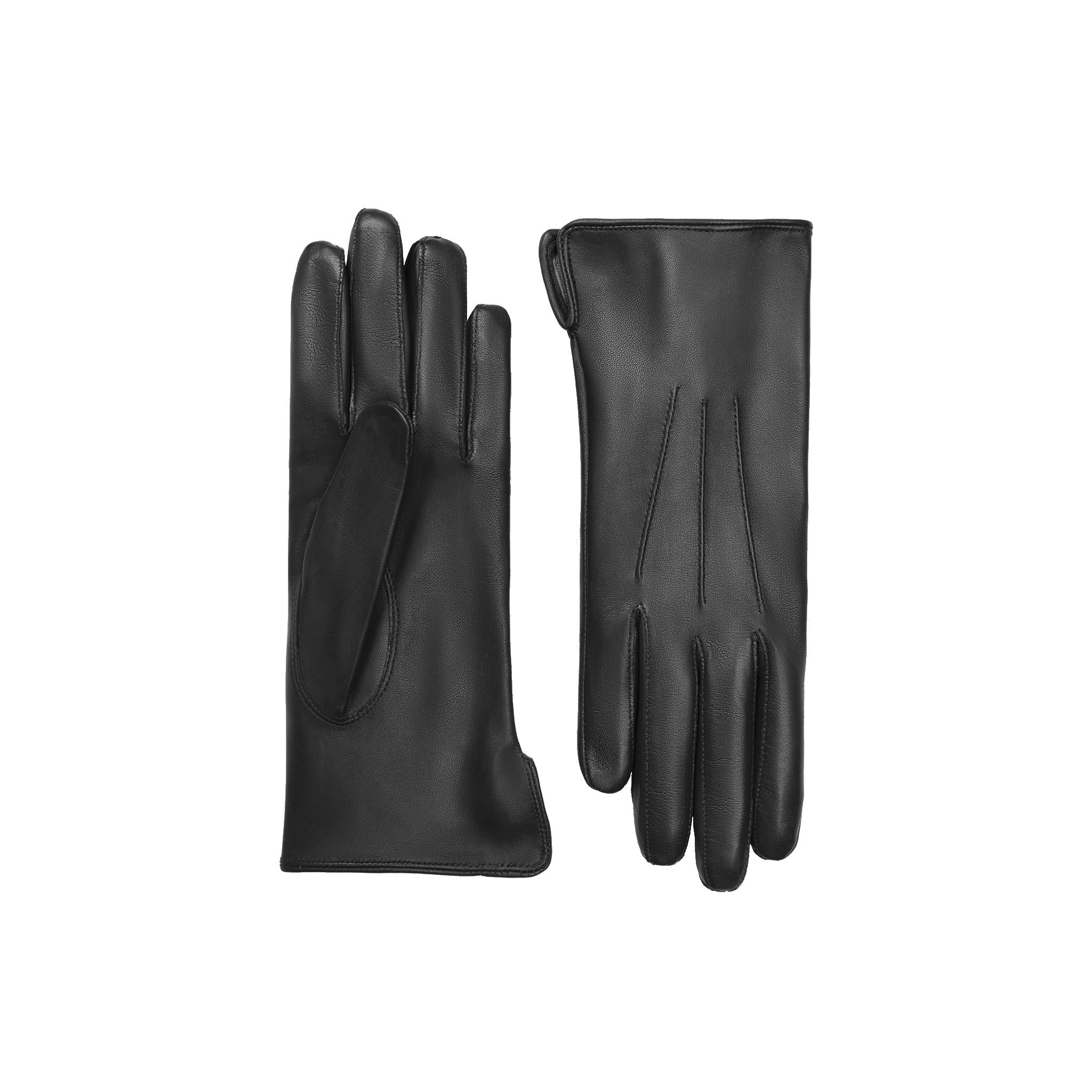 Touchscreen Leather Gloves - Aurelia with Lining Silk
