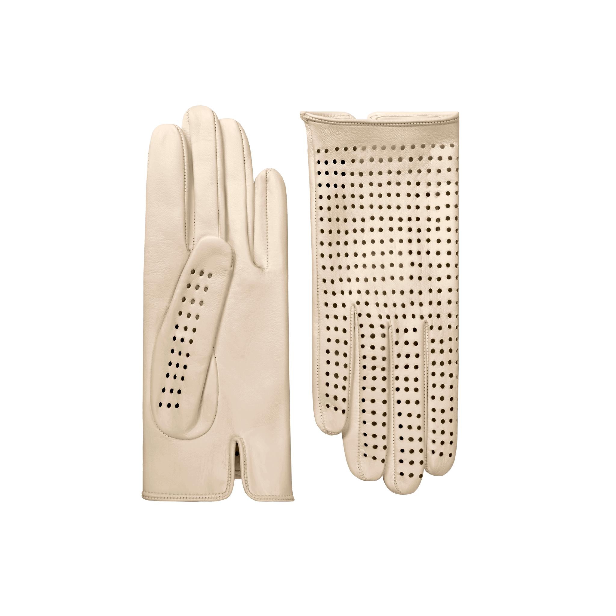 Brigitte | Unlined Leather Glove-Parchment-Cornelia James