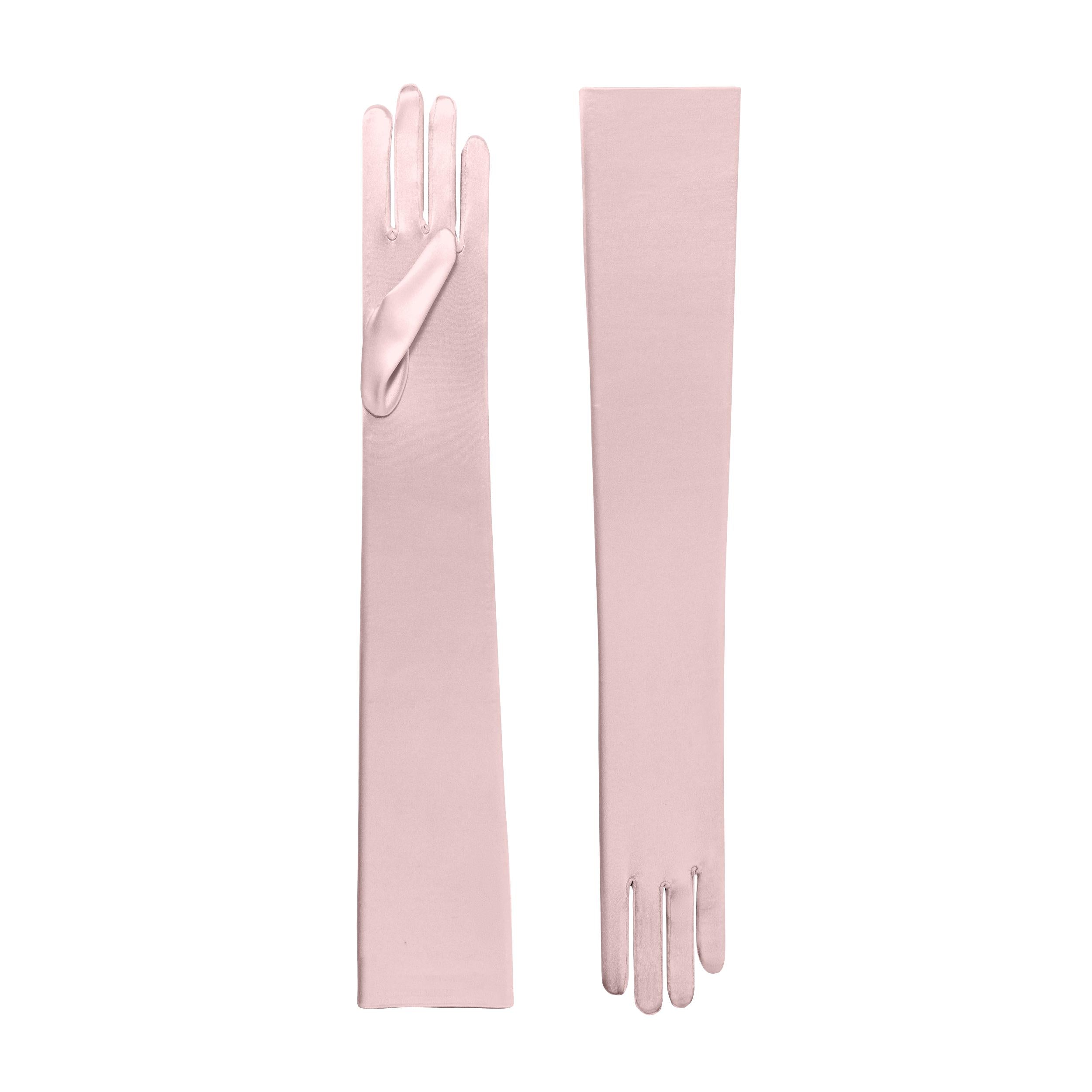 Hermione | Satin Opera Glove-Smokey Rose-Cornelia James