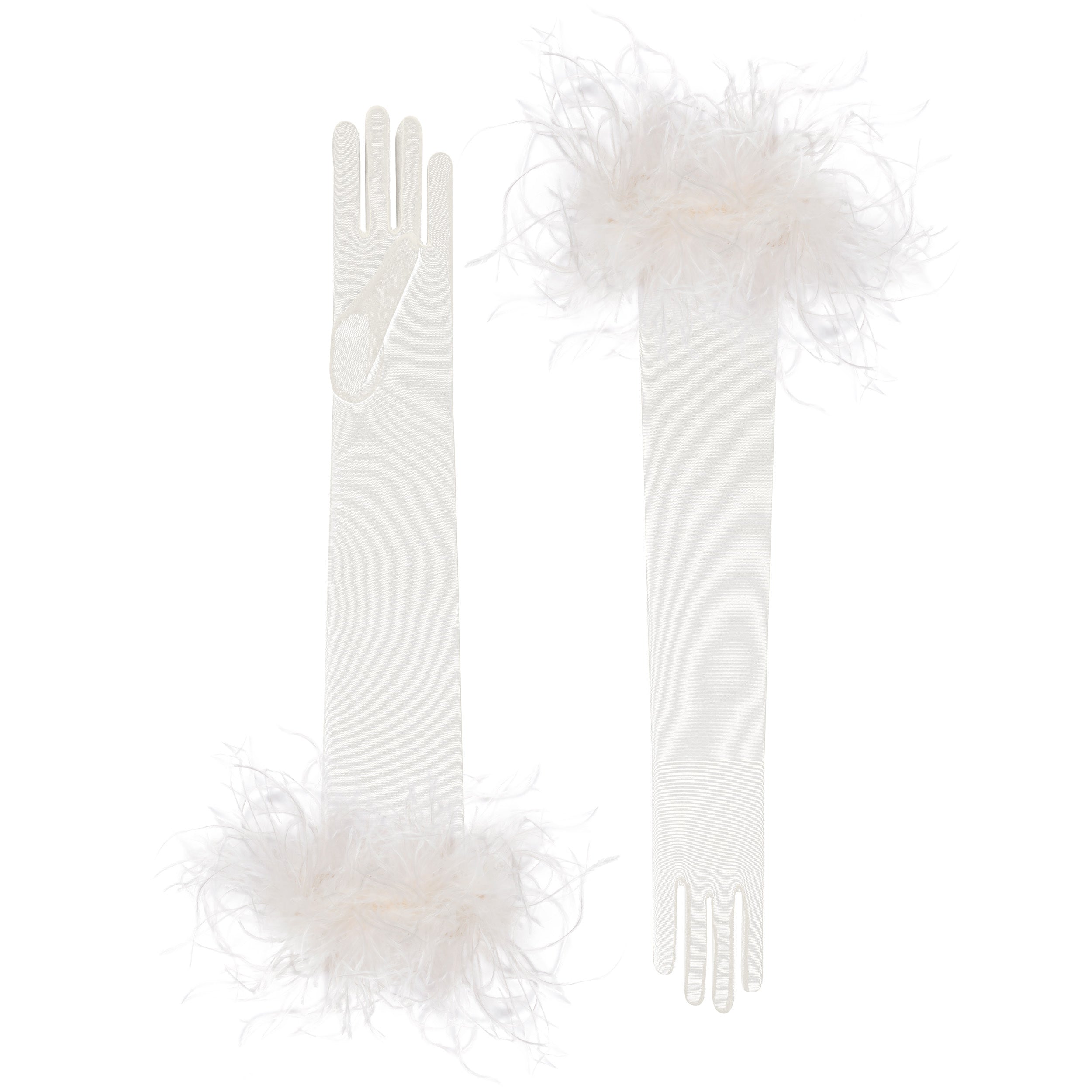 Sofia | Tulle Opera Glove-Ivory-Cornelia James